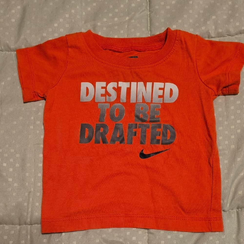 Nike Red Short Sleeve Tee with Bold Graphics